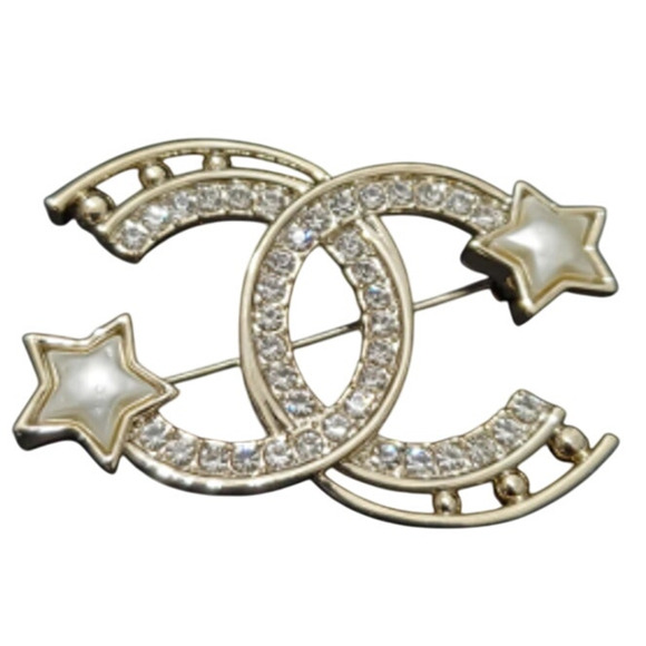 Chanel Gold Shooting Pearl Star Brooch Autumn/Pre-Fall 2023 (CHXX010) - Picture 1 of 5